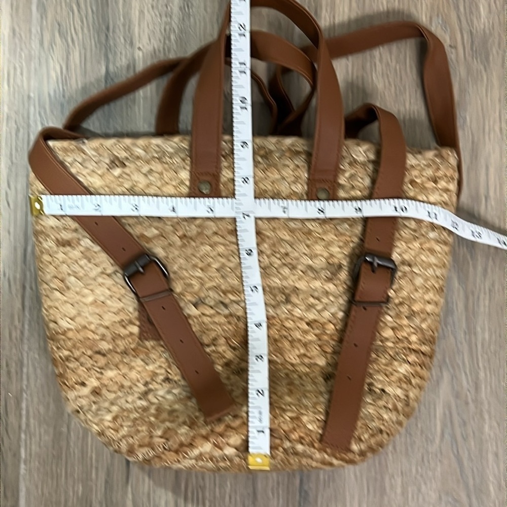XIX Palms Straw Purse Bag Backpack Insulated Cooler Shorebreak Beach Boho NWOT - Picture 8 of 10